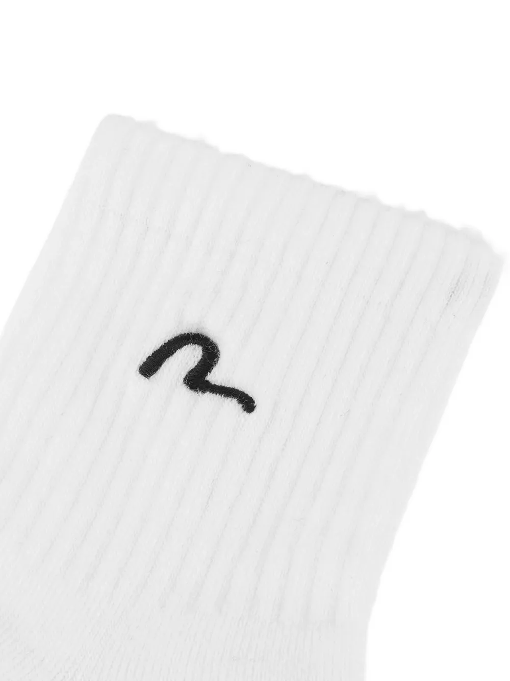 EVISU Sokken met geborduurde zeemeeuw en logoprint Wit