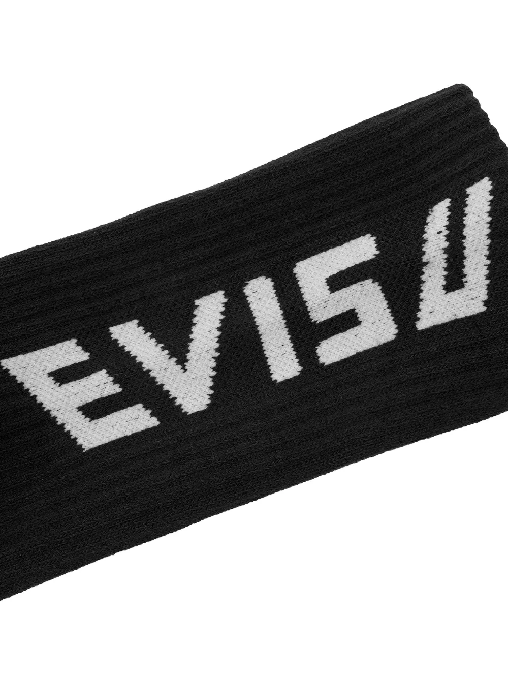 EVISU Enkelsokken met intarsia logo Zwart