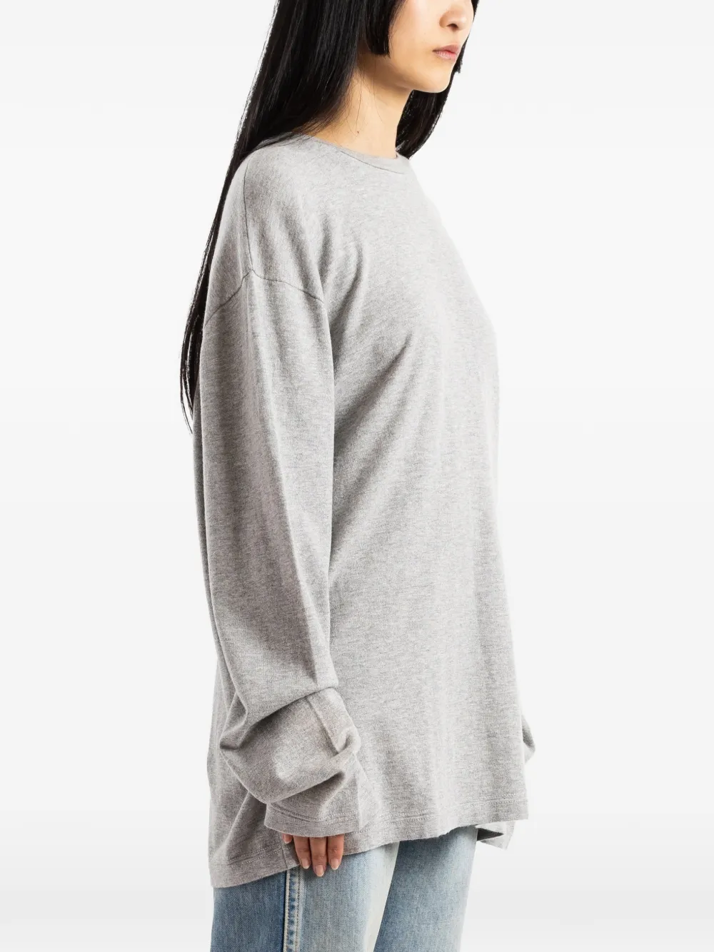 extreme cashmere N°452 Rock T-shirt met lange mouwen Grijs
