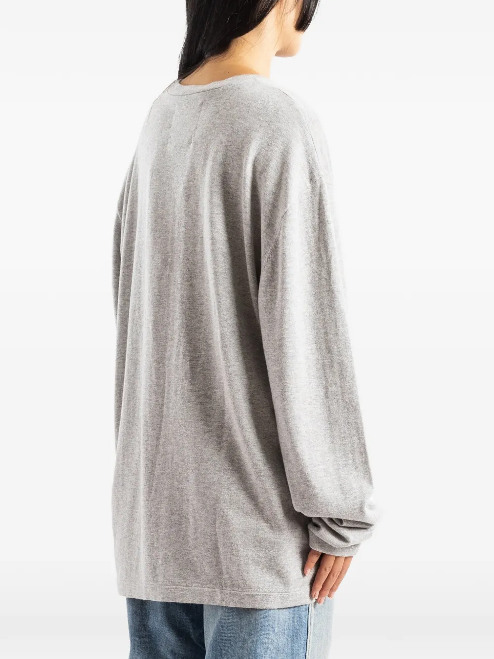 extreme cashmere N°452 Rock T-shirt met lange mouwen Grijs
