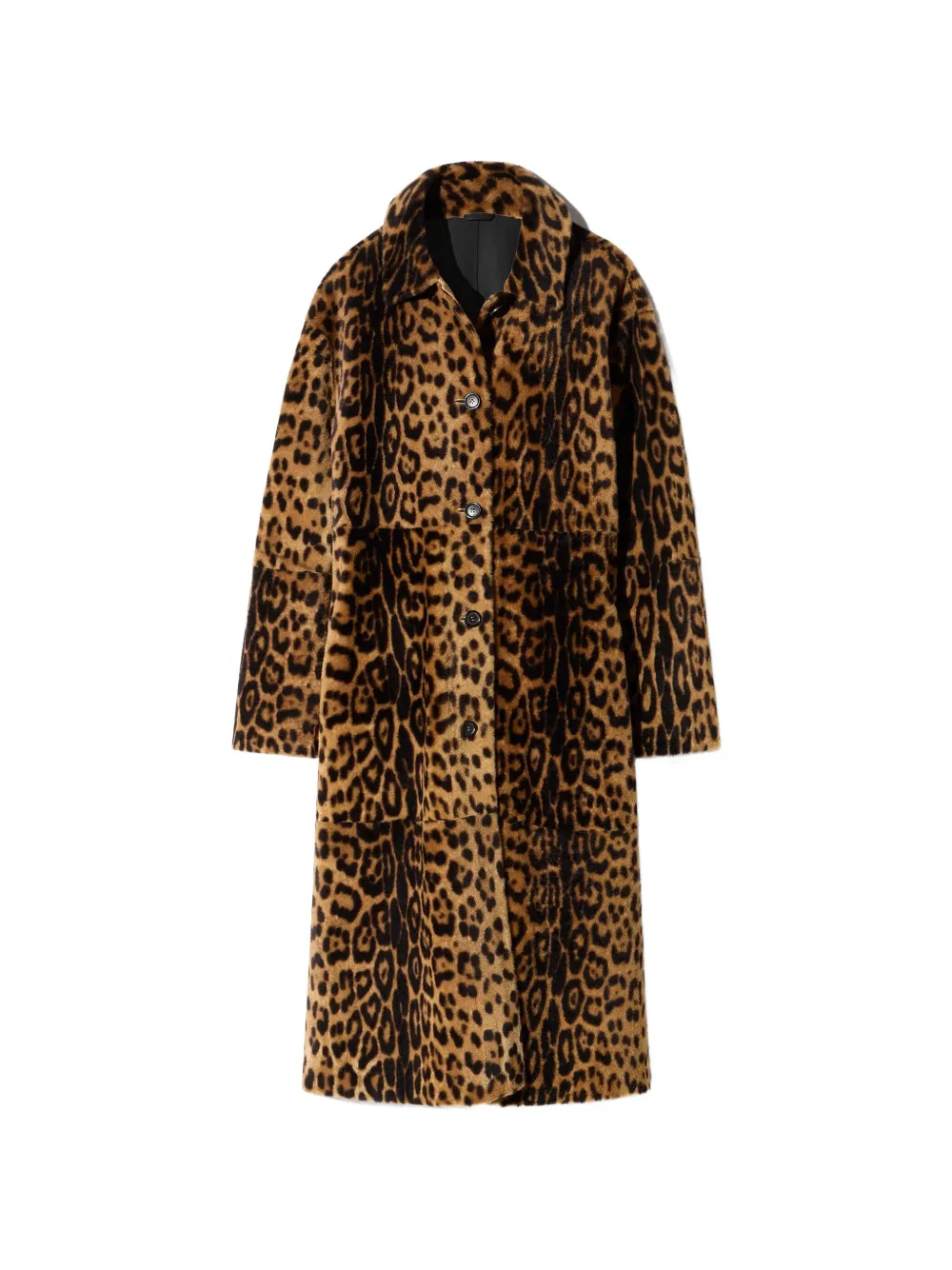 Nili Lotan Shearling-Mantel mit Leopardenprint - Braun