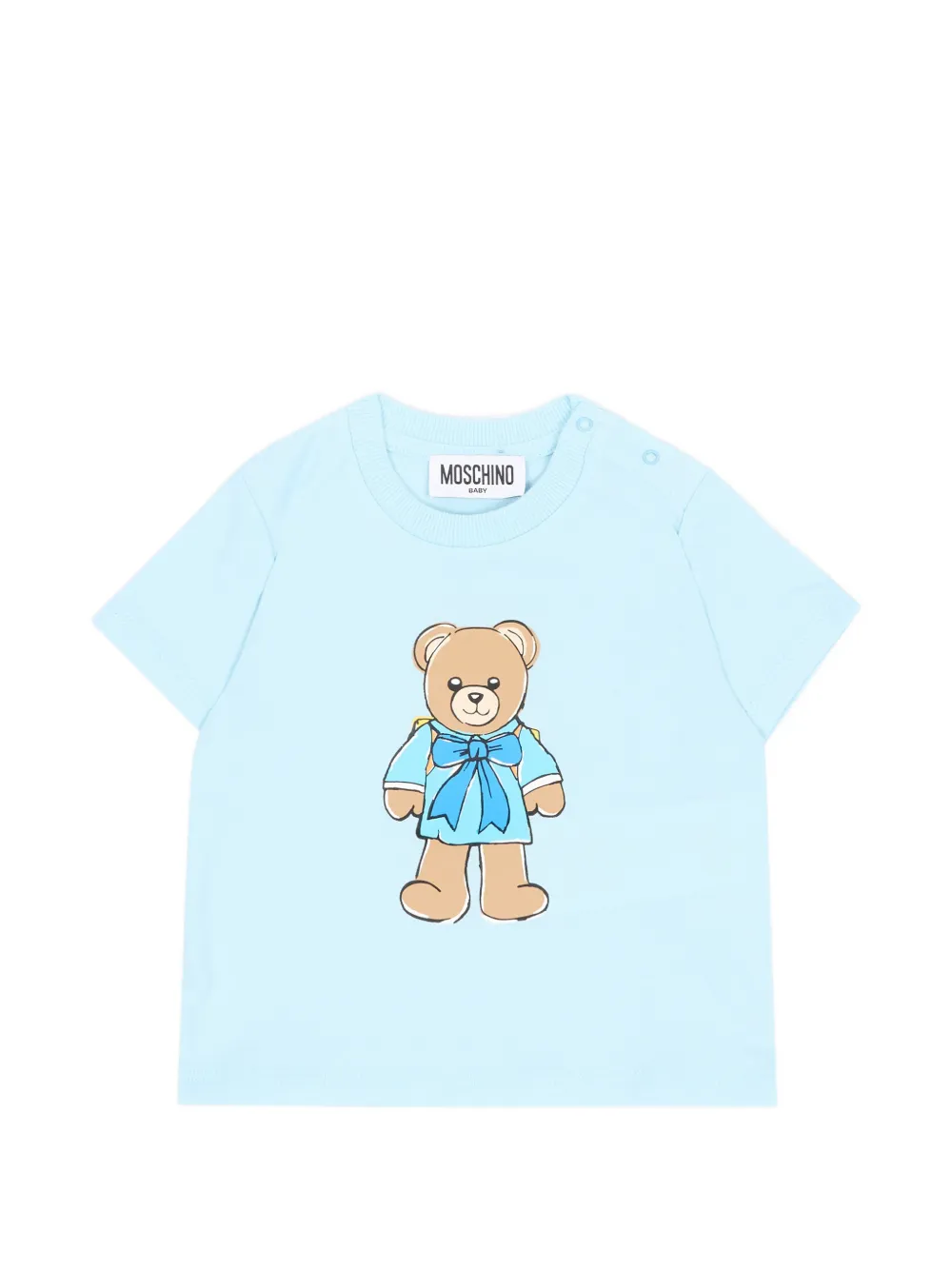 Moschino Kids Teddy Bear-print T-shirt - Blu