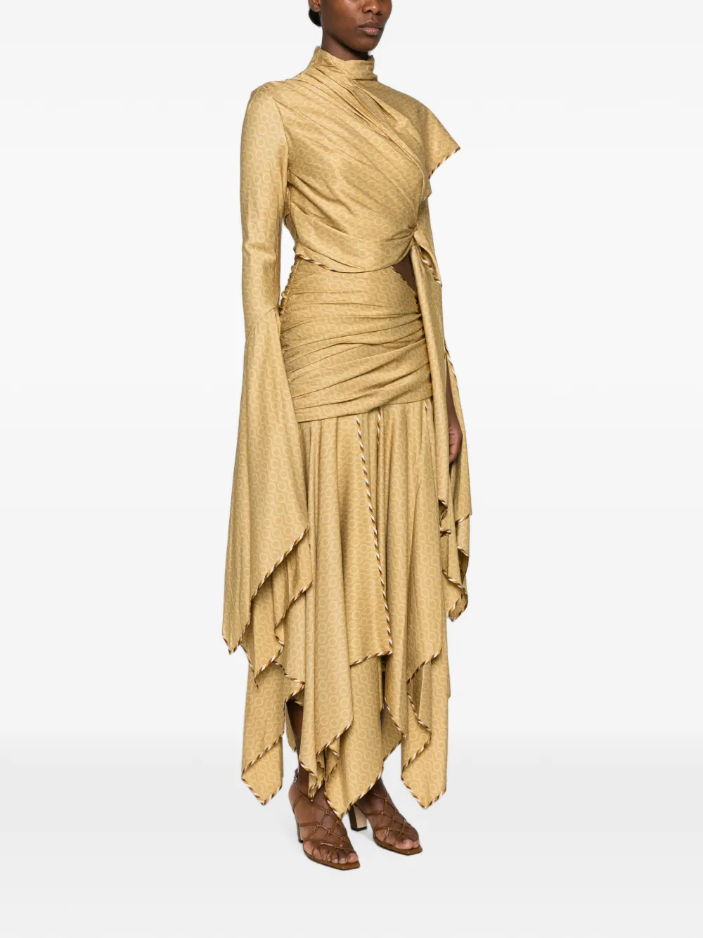 ZIMMERMANN Asymmetrische jurk Geel