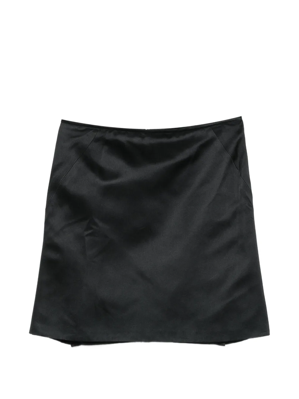 Jil Sander Pre-Owned minijupe évasée à fini satiné (2000) - Noir