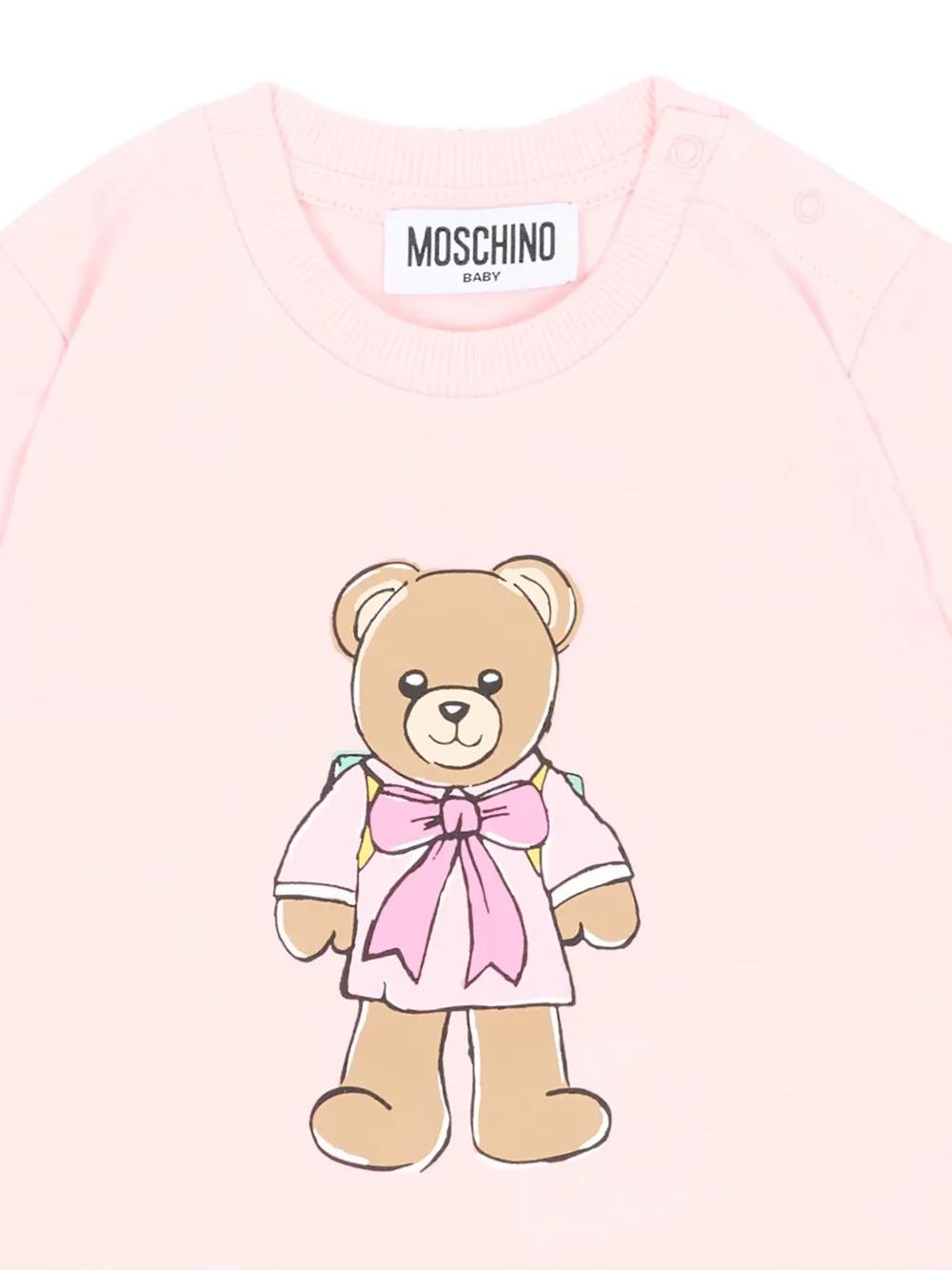 Moschino Kids T-shirt met teddybeerprint Roze