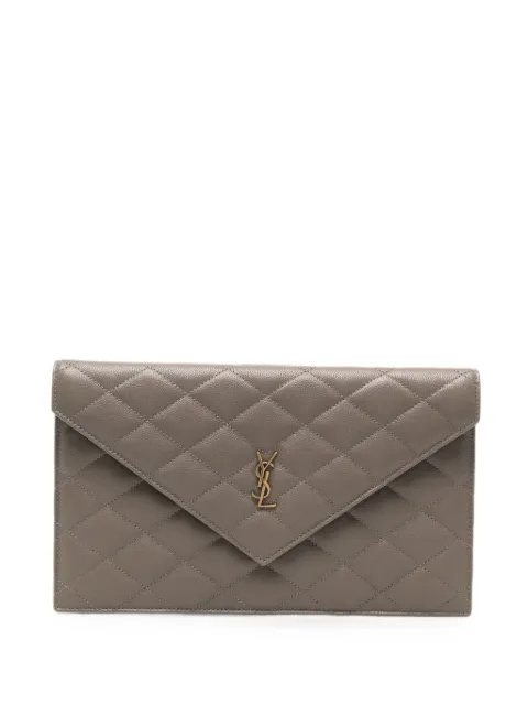 Saint Laurent Cassandre quilted leather clutch bag