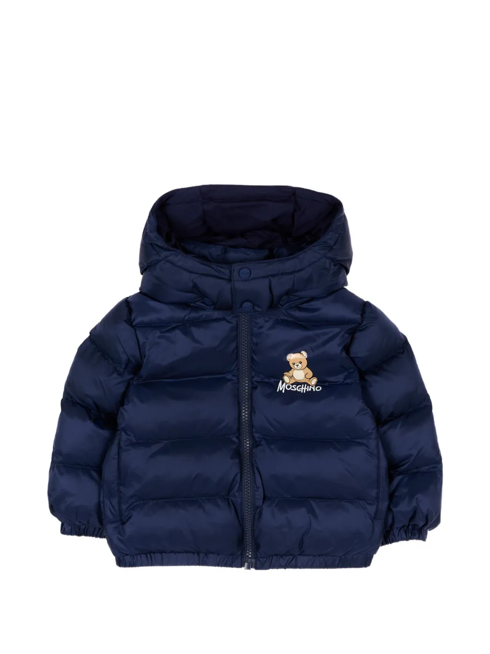 Moschino Kids Teddy Bear puffer jacket - Blu