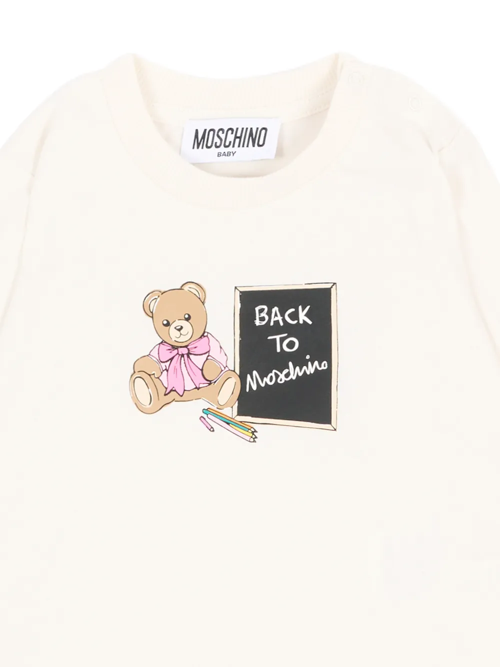 Moschino Kids T-shirt met teddybeerprint Beige