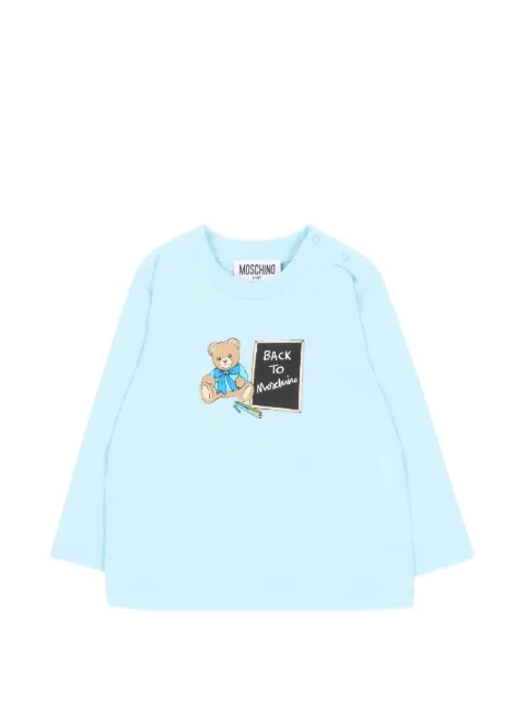 Moschino Kids Teddy Bear-print long-sleeve T-shirt