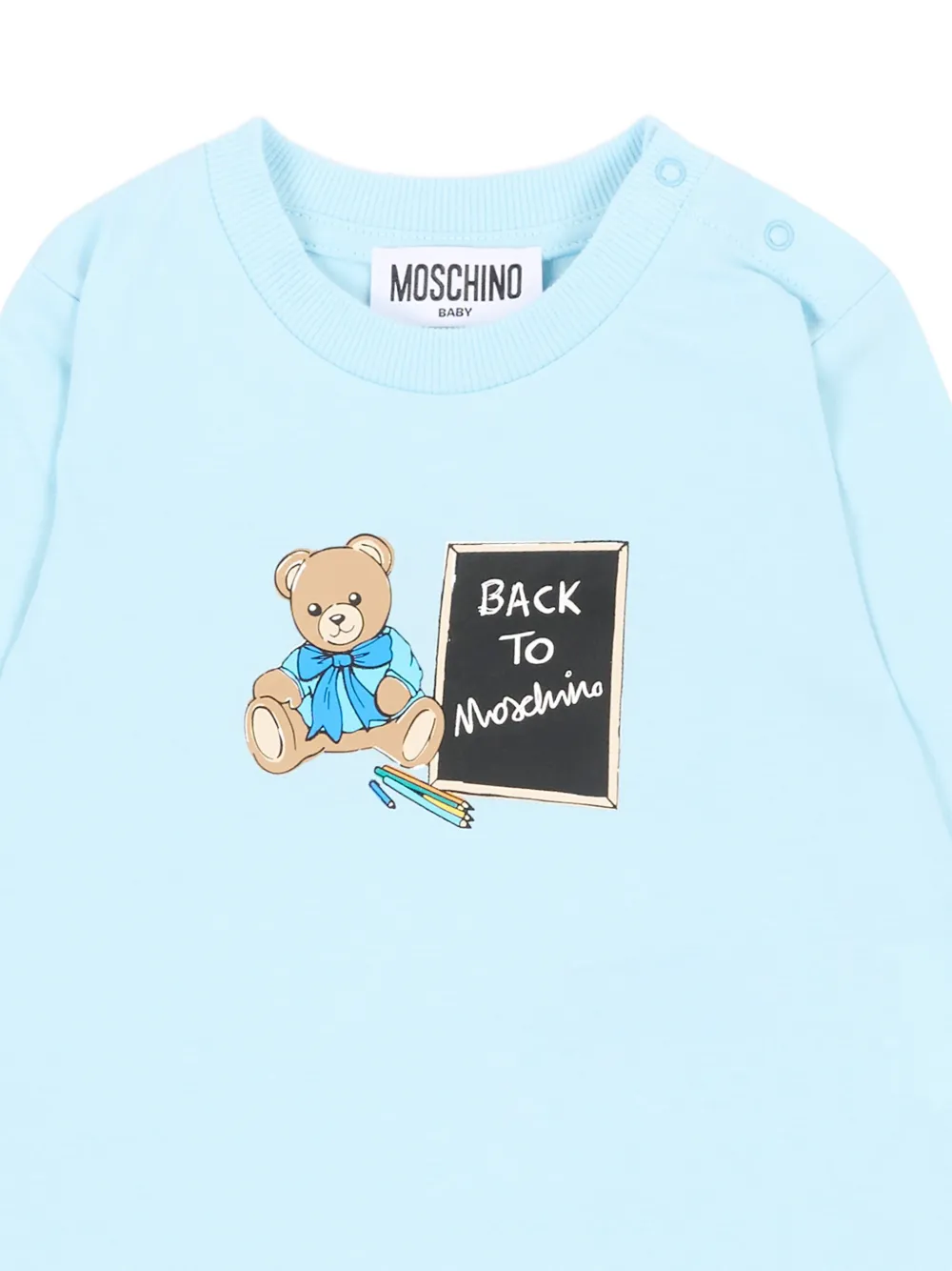 Moschino Kids T-shirt met lange mouwen Blauw