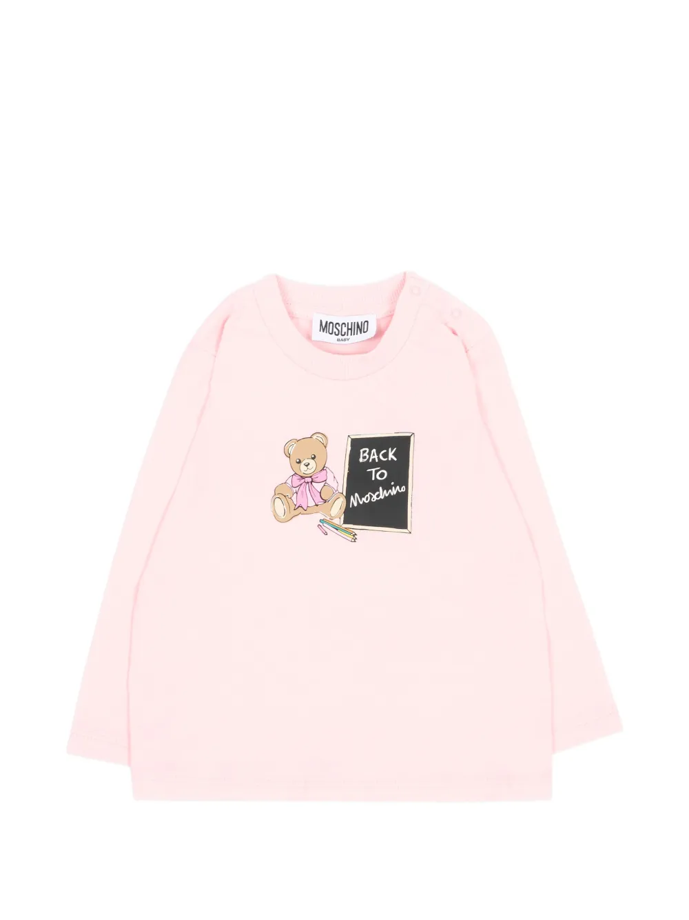 Moschino Kids Teddy Bear graphic long-sleeve T-shirt - Rosa
