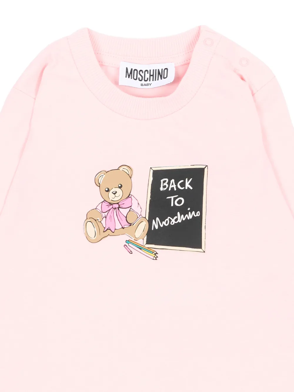 Moschino Kids Teddy Bear T-shirt met lange mouwen en grafische print Roze