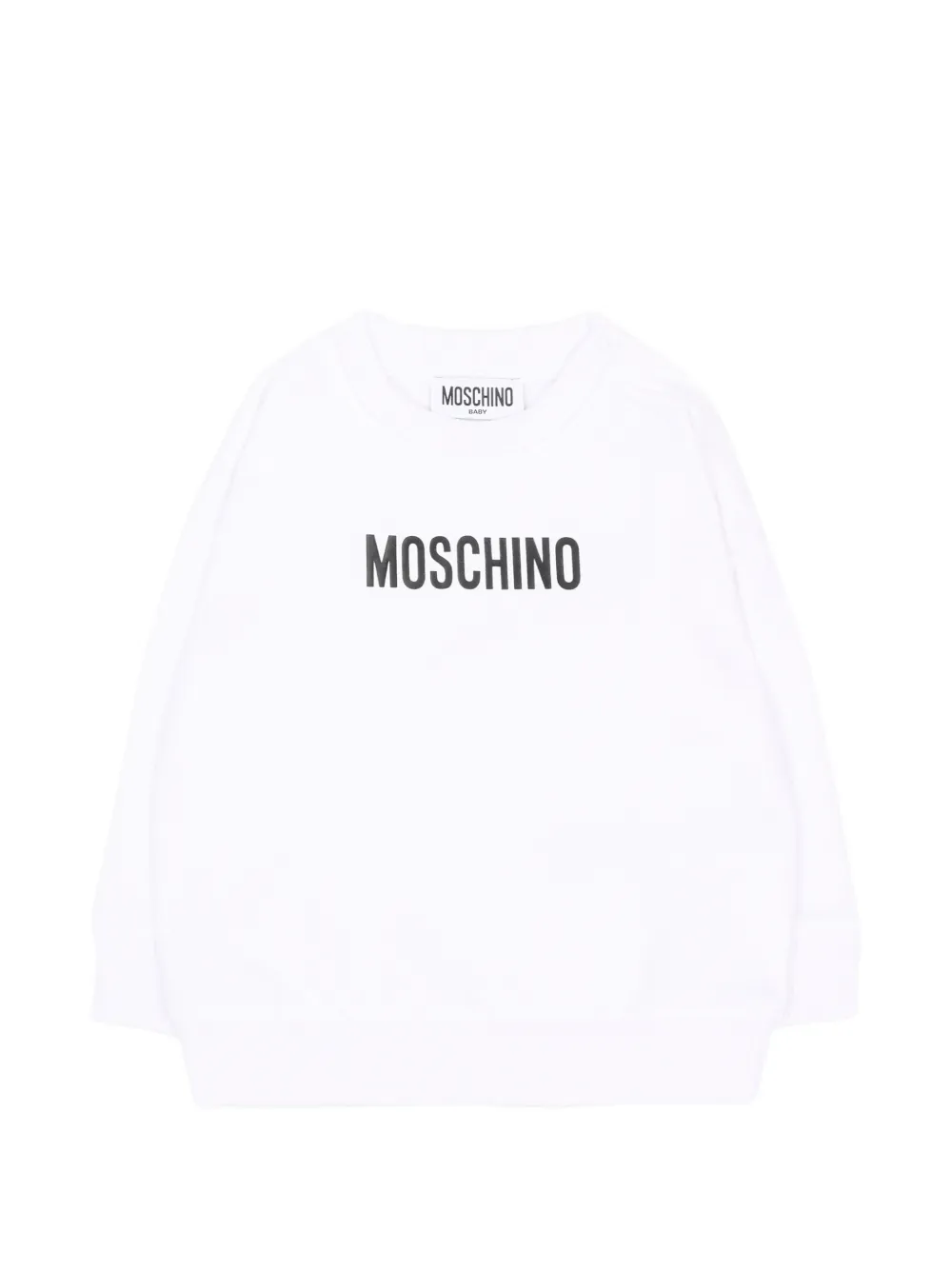 Moschino Kids Sweater met logoprint Wit