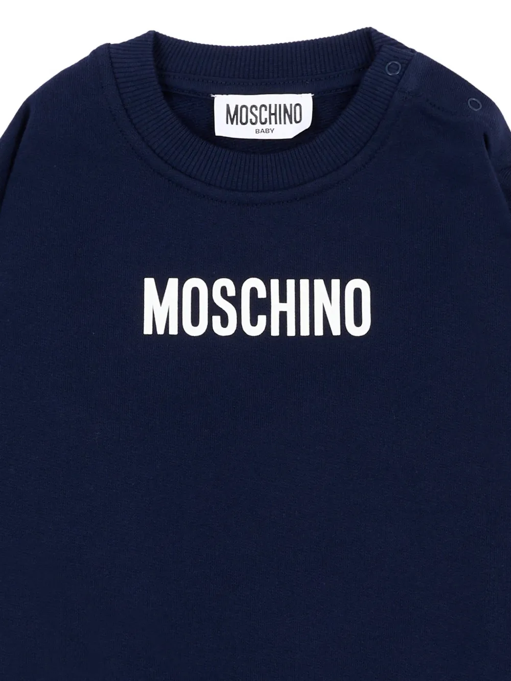 Moschino Kids Sweater met logoprint Blauw
