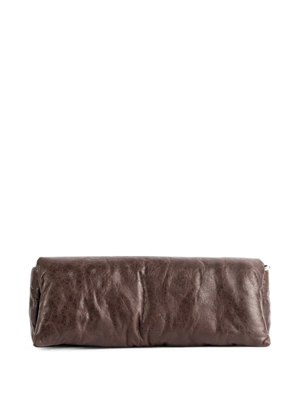 Rick Owens Gewatteerde clutch Bruin
