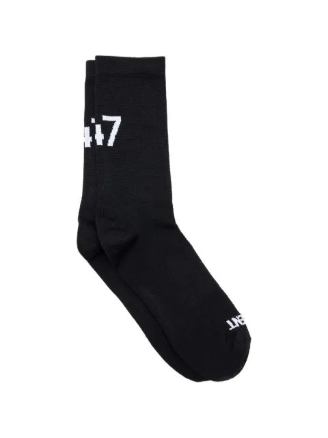 REPRESENT 247 247 logo-intarsia socks