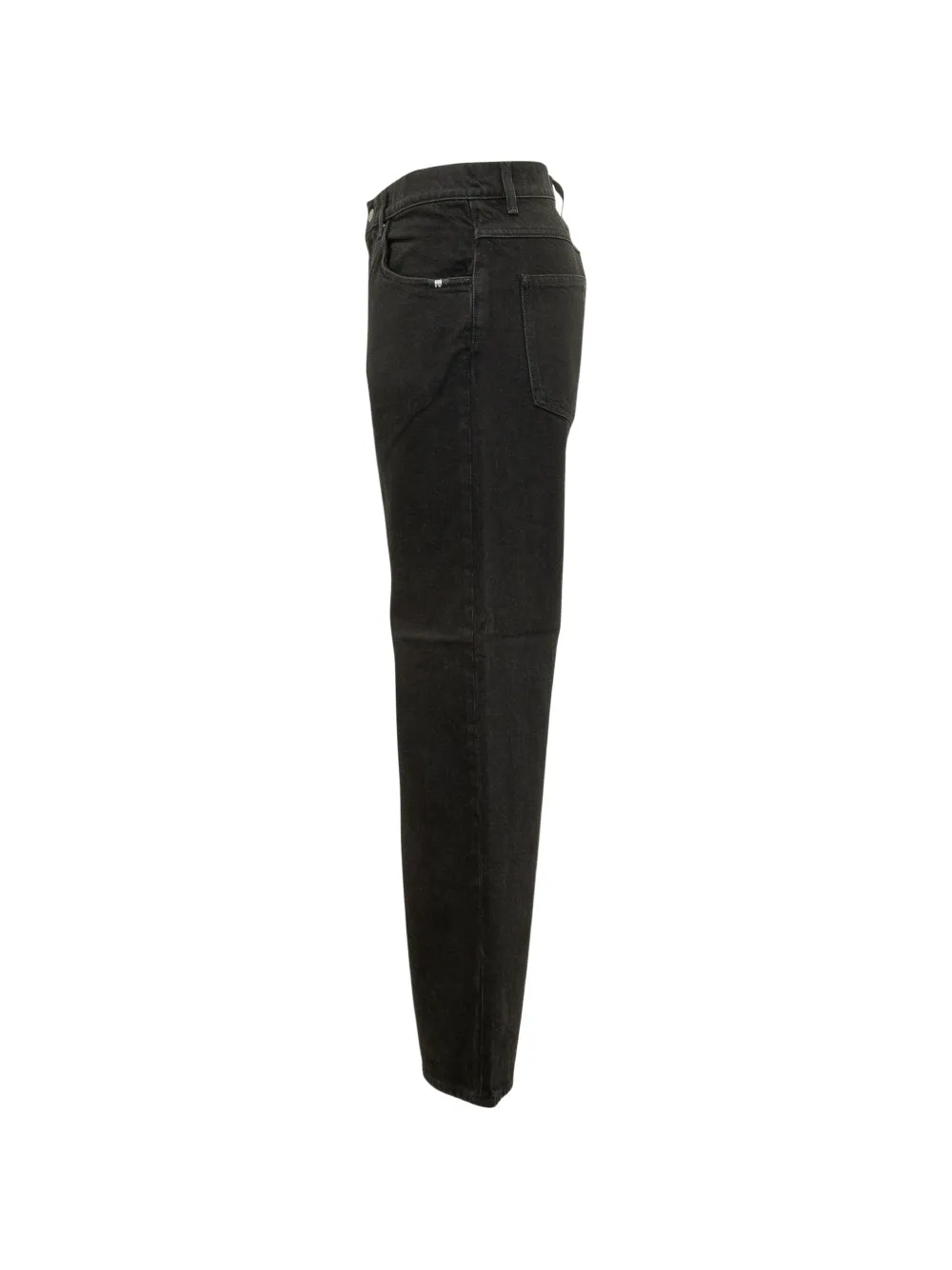 AMISH James ruimvallende jeans met middelhoge taille Zwart