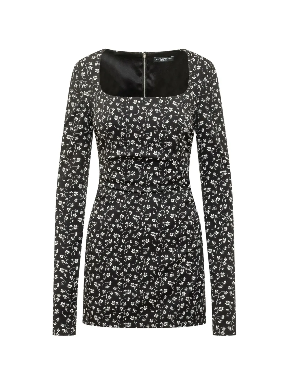 Dolce & Gabbana floral-print mini dress - Nero