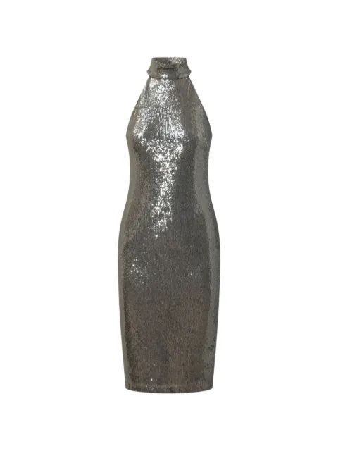 Lauren Ralph Lauren sequin-embellished halterneck fitted midi dress