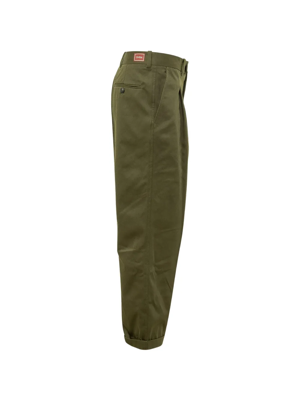 Drôle De Monsieur cropped pleated trousers Groen
