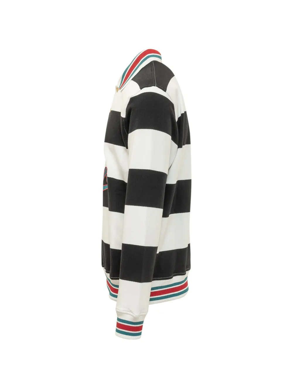 Drôle De Monsieur Gestreept poloshirt Wit