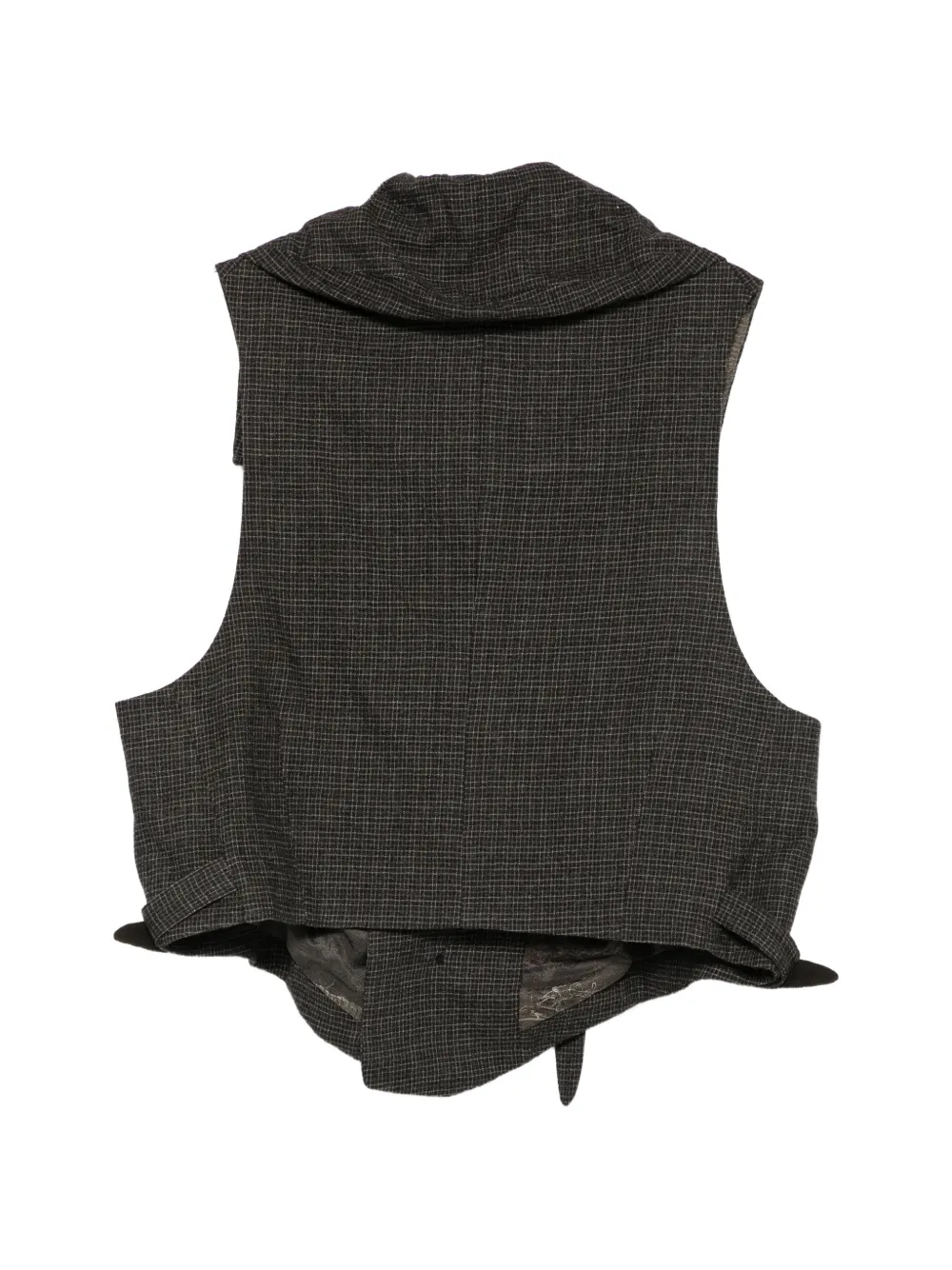 Ziggy Chen Geruite bodywarmer met vlakken Grijs