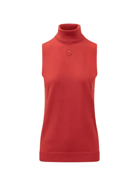 Marine Serre merinos knit short sleeves sweater