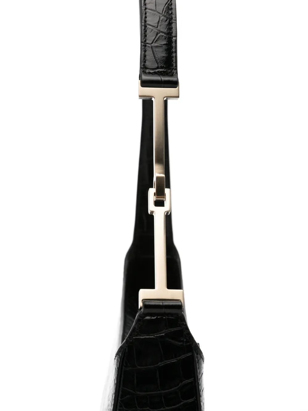 TOM FORD Leren schoudertas Zwart
