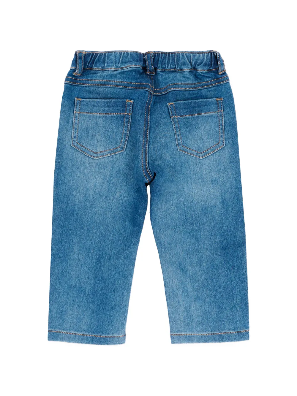 Moschino Kids Jeans met logopatch Blauw