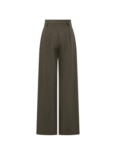 moms pants pleated wide-leg trousers