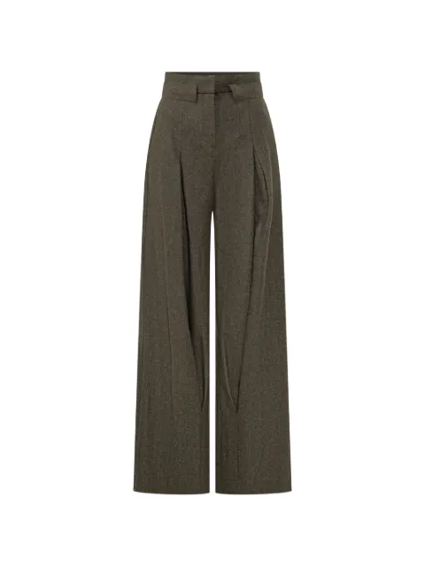 moms pants pleated wide-leg trousers