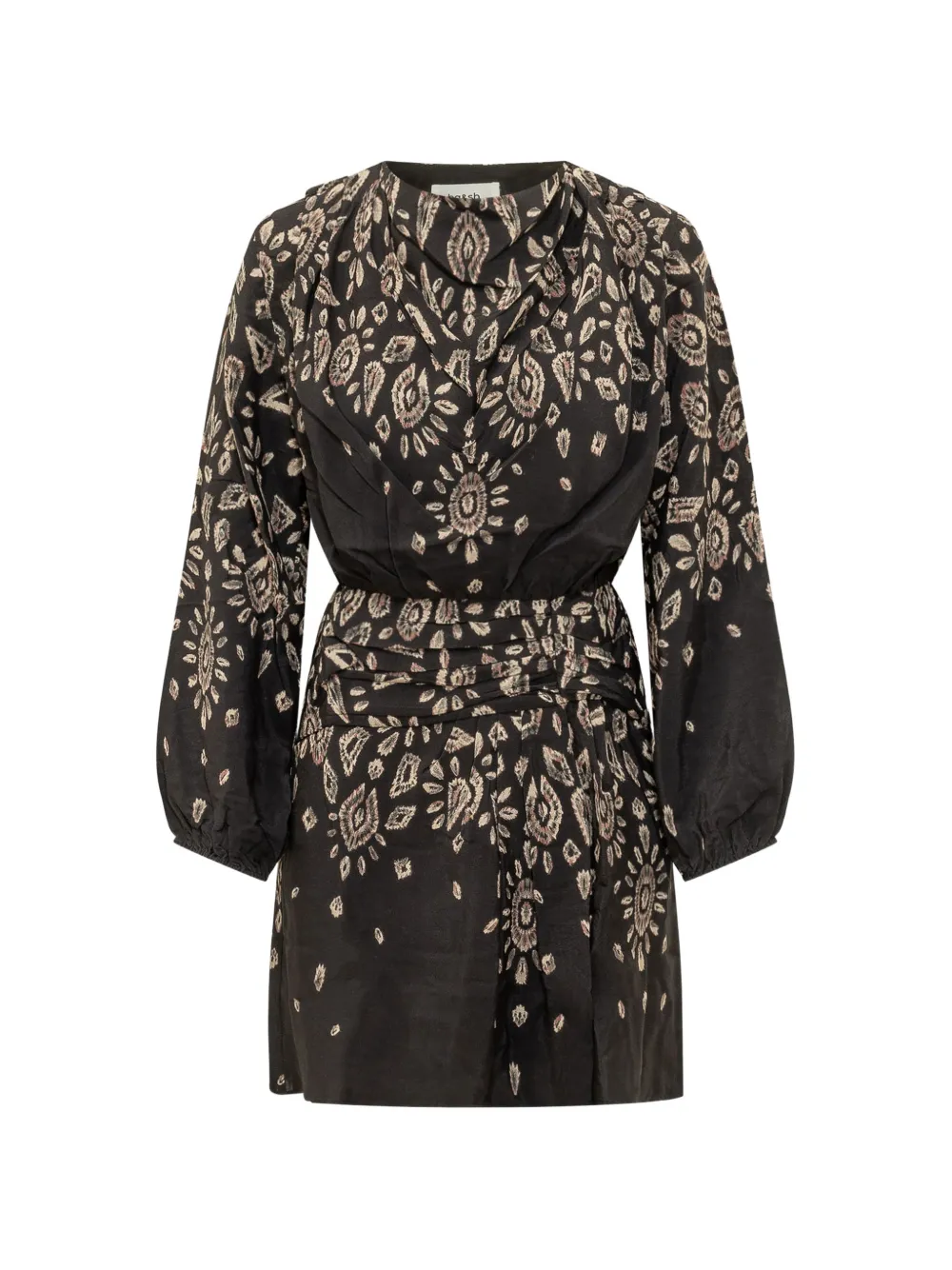 Ba&Sh Beona geometric-print mini dress Zwart