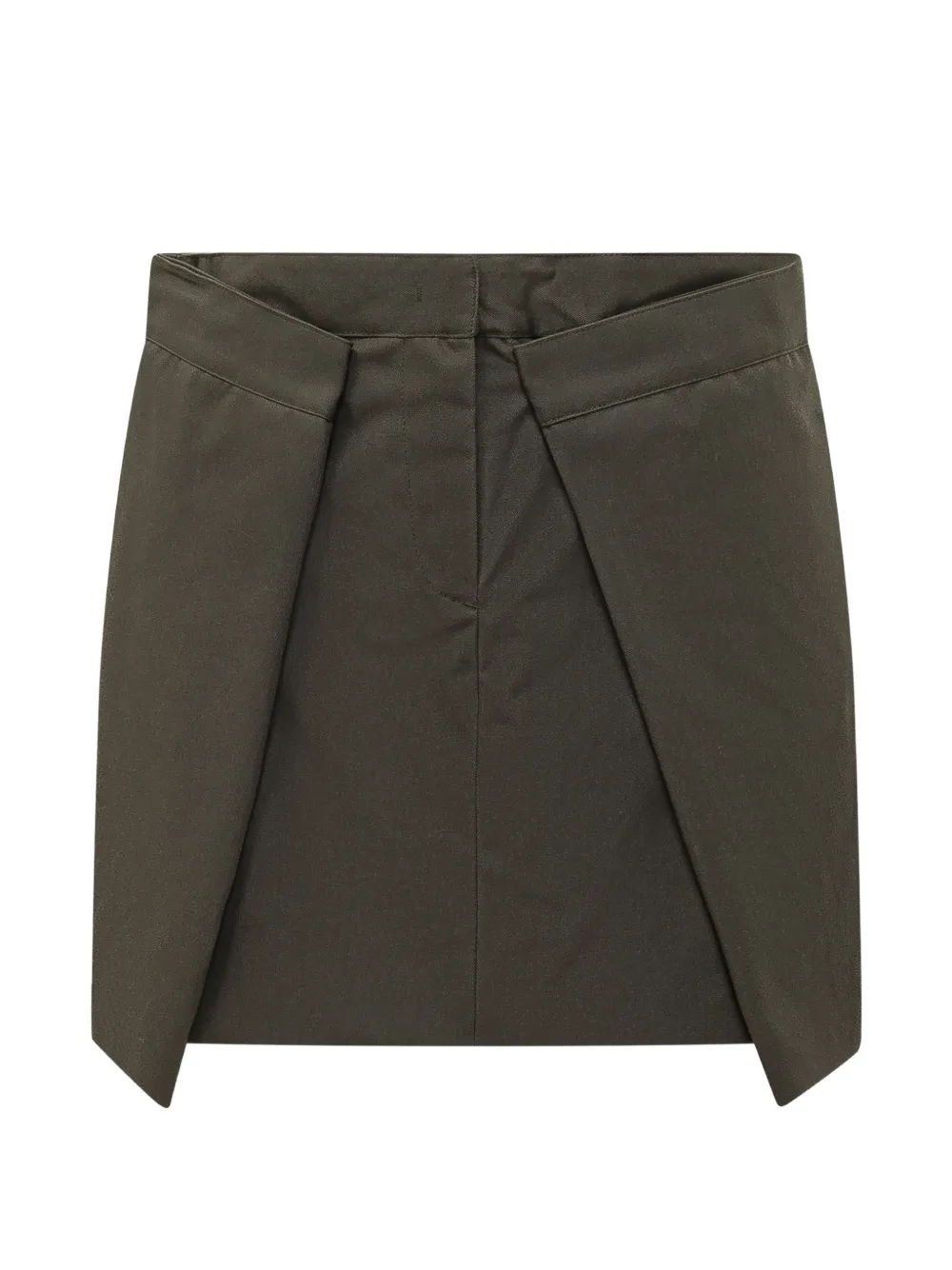 MSGM Gabardine folded-detail mini skirt