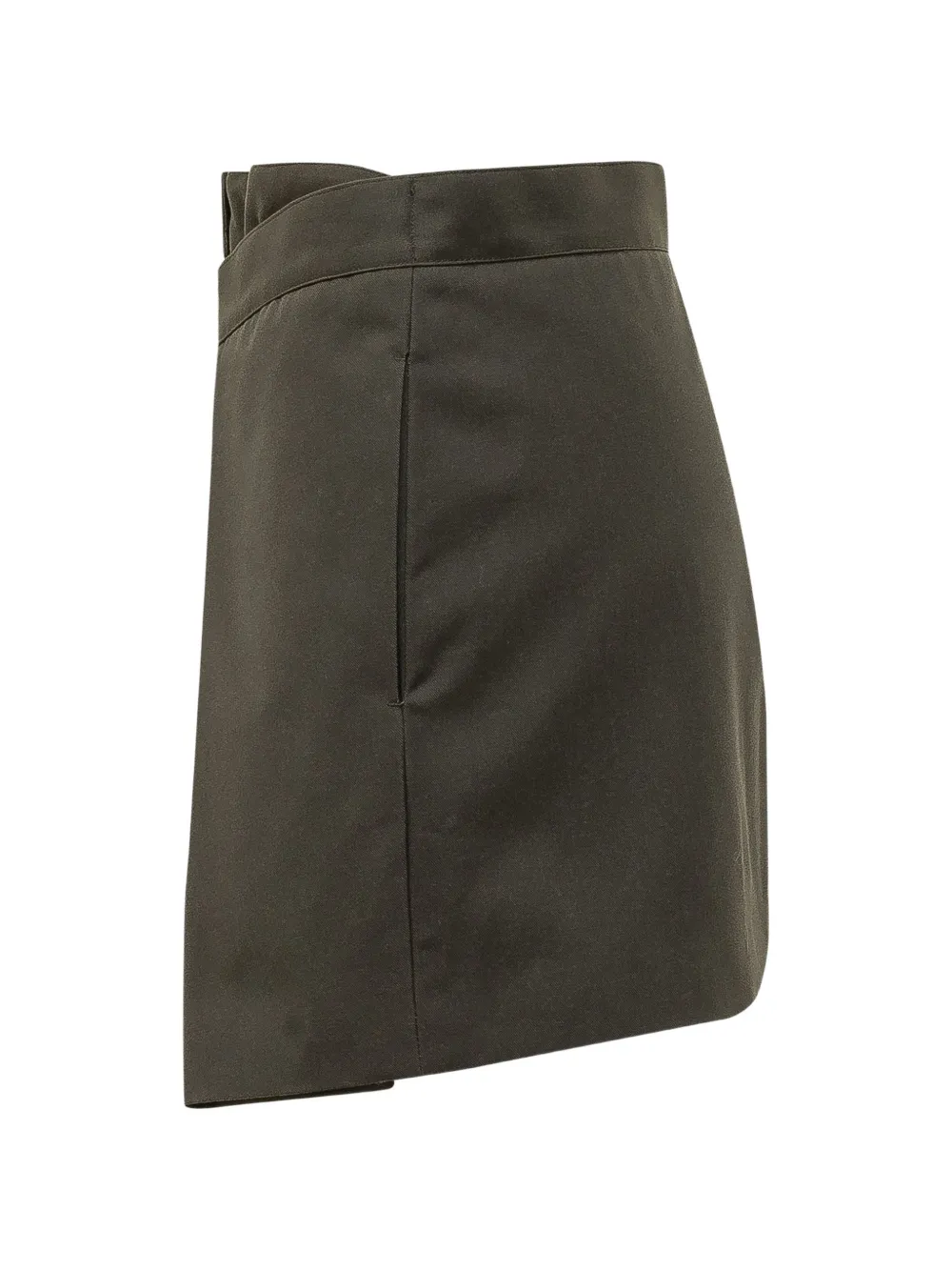 MSGM Gabardine mini-rok met vouwdetail Groen