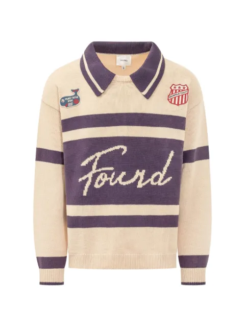 FOUND logo-patch striped sweater
