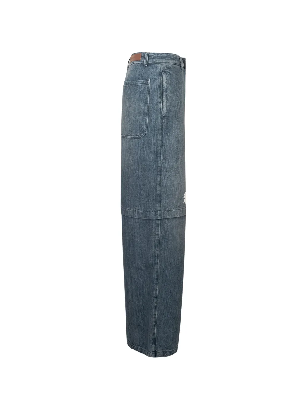 Palm Angels palm tree embroidered jeans Blauw