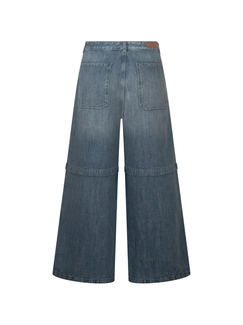 Palm Angels palm tree embroidered jeans Blauw