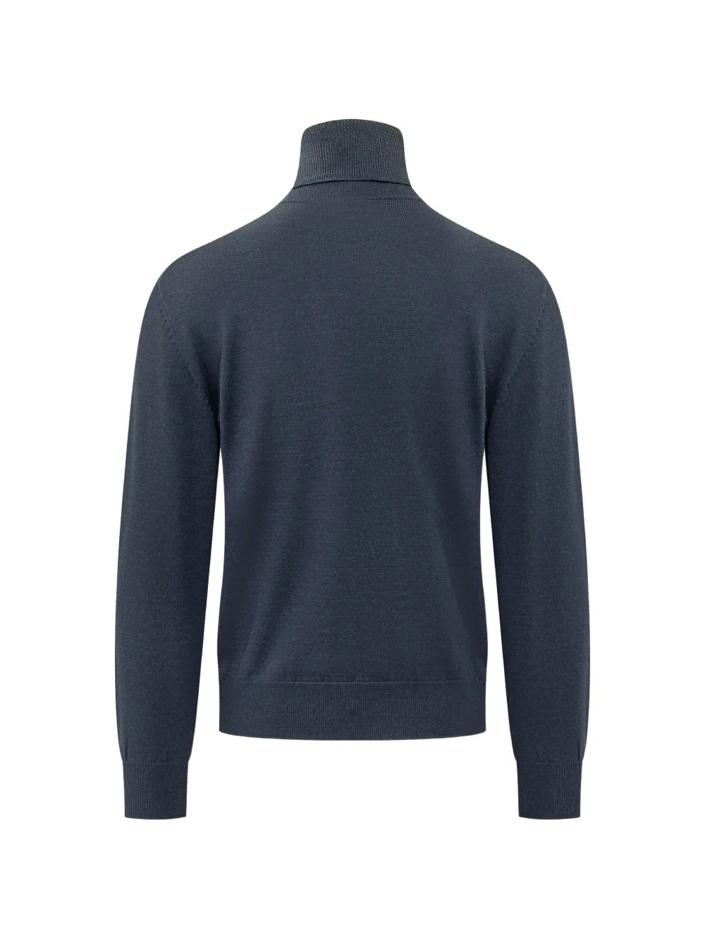 Drôle De Monsieur logo-patch roll-neck sweater Blauw