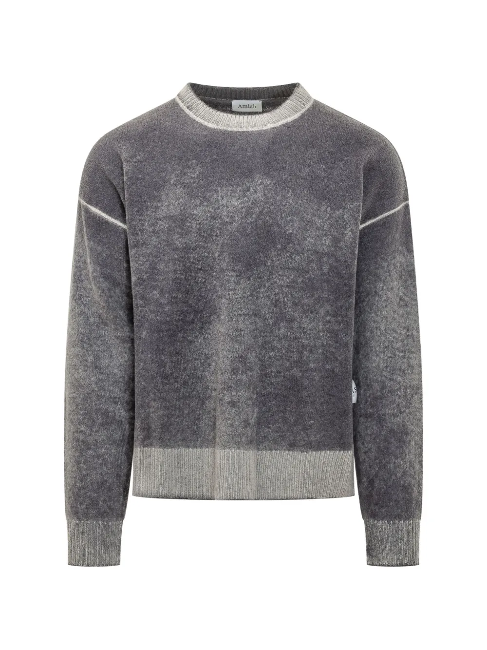 AMISH faded-effect crew-neck sweater