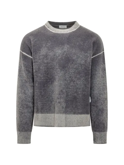 AMISH faded-effect crew-neck sweater