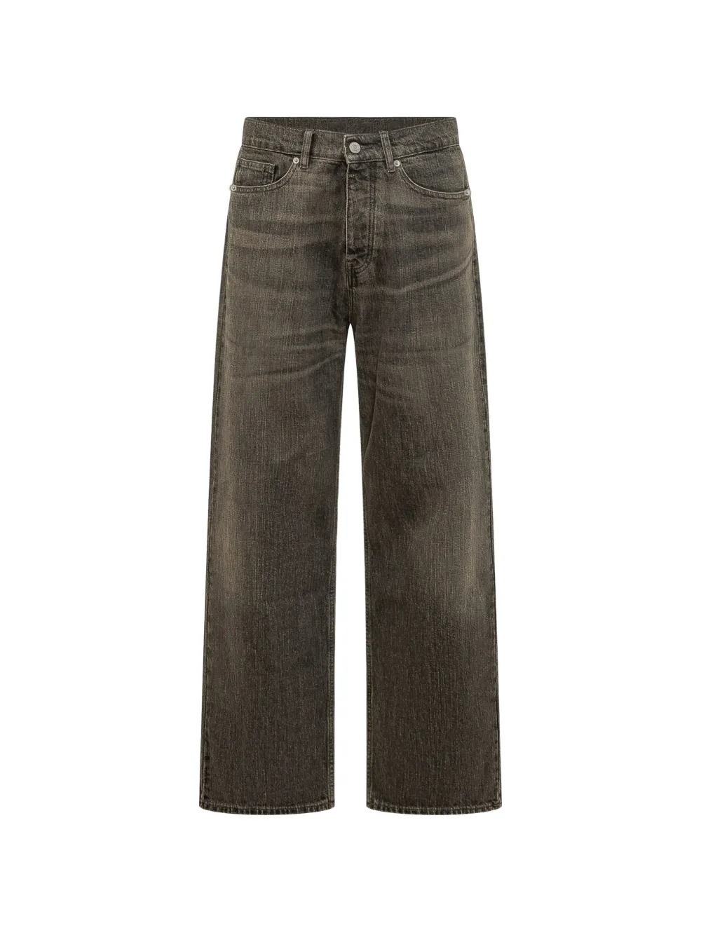 Drôle De Monsieur washed-denim straight-leg jeans - Vert Drôle De Monsieur washed-denim straight-leg jeans - Vert