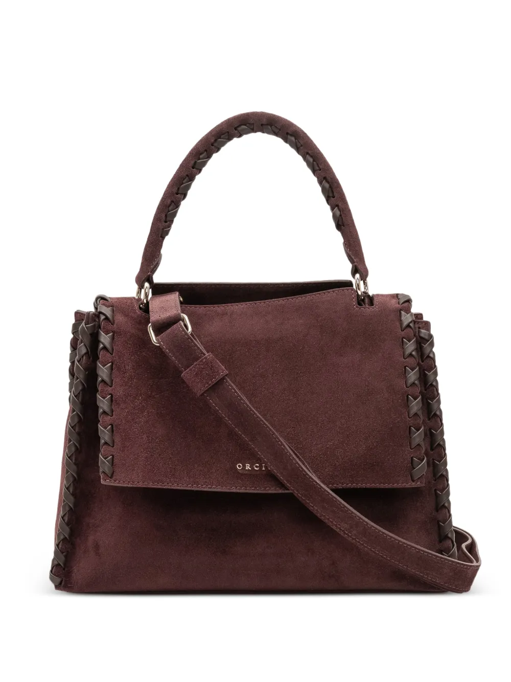 Orciani medium Sveva whipstitch-trim tote bag - Rot