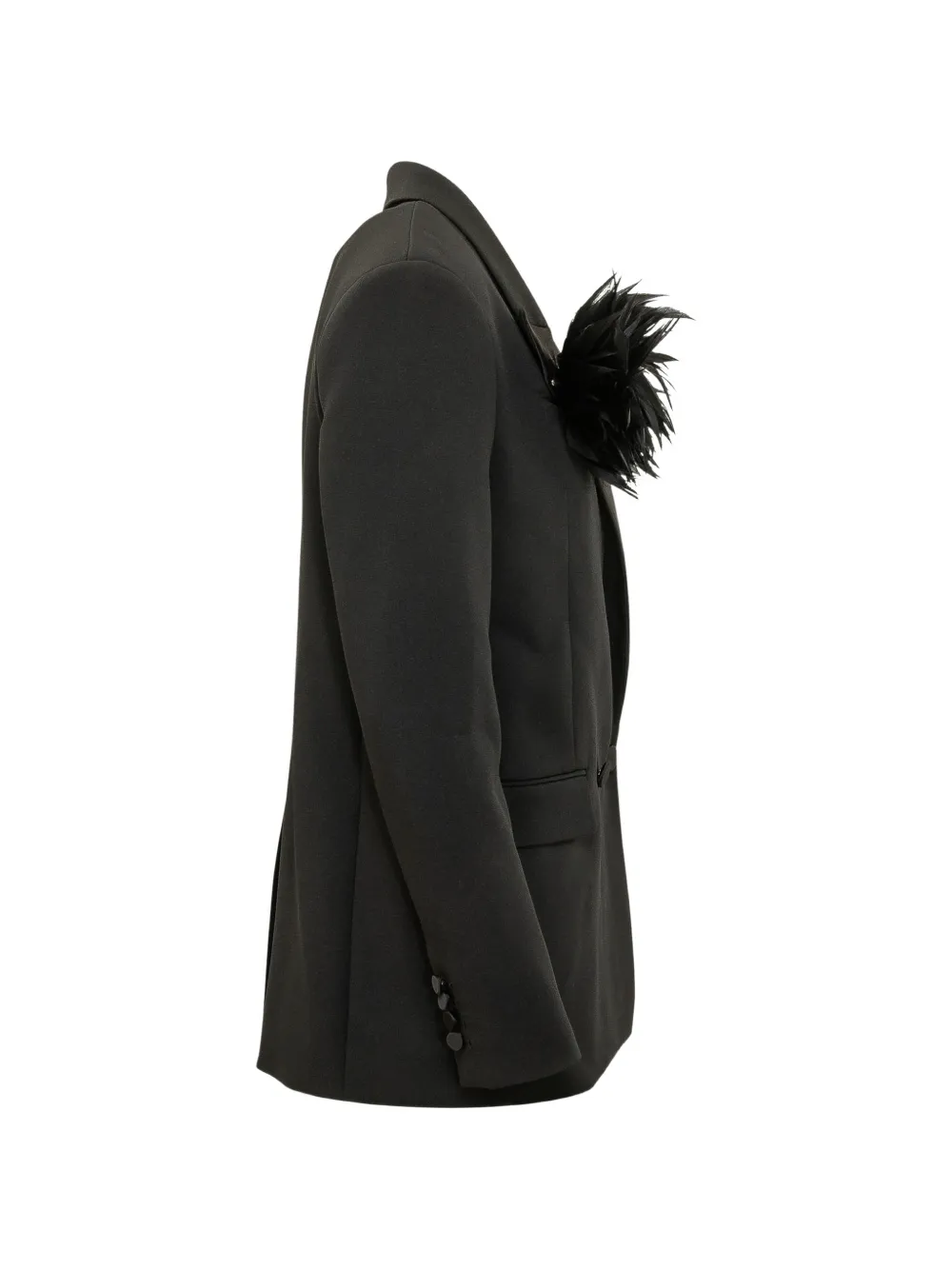 Michael Kors Smoking blazer verfraaid met veren Zwart