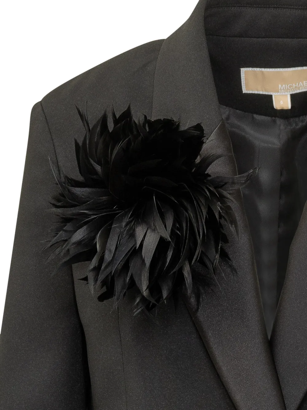 Michael Kors Smoking blazer verfraaid met veren Zwart