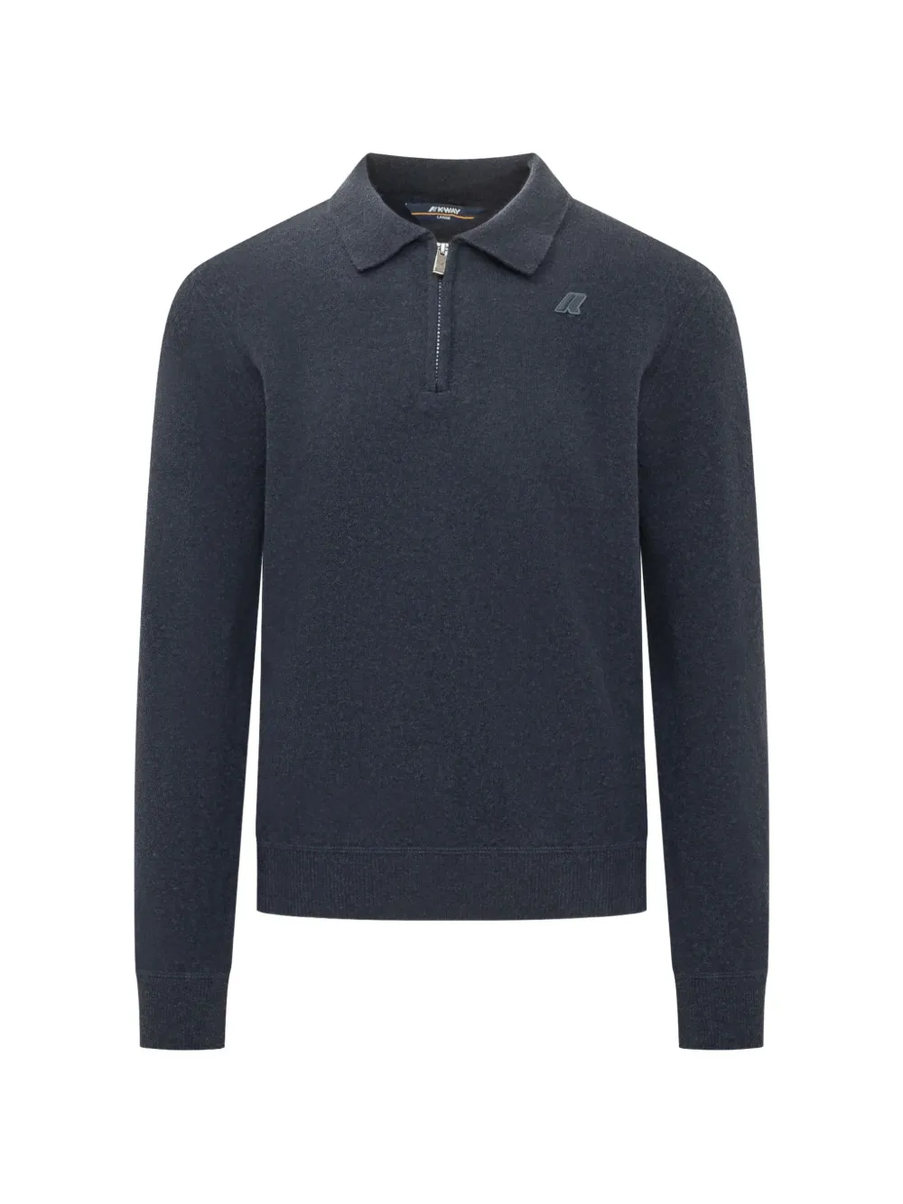 K-way Quarter-zip Polo-collar Sweater In Blue