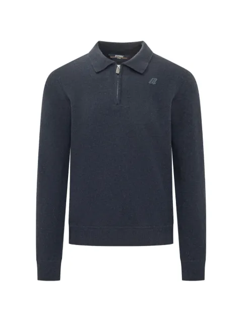 K-Way quarter-zip polo-collar sweater