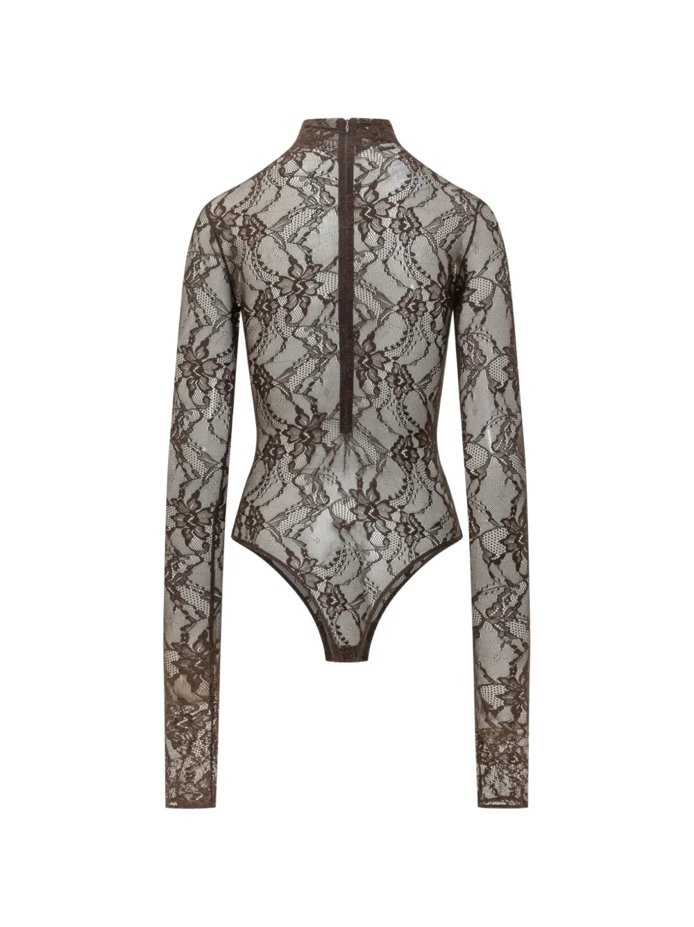 THE ANDAMANE Ziggy floral-lace bodysuit Bruin