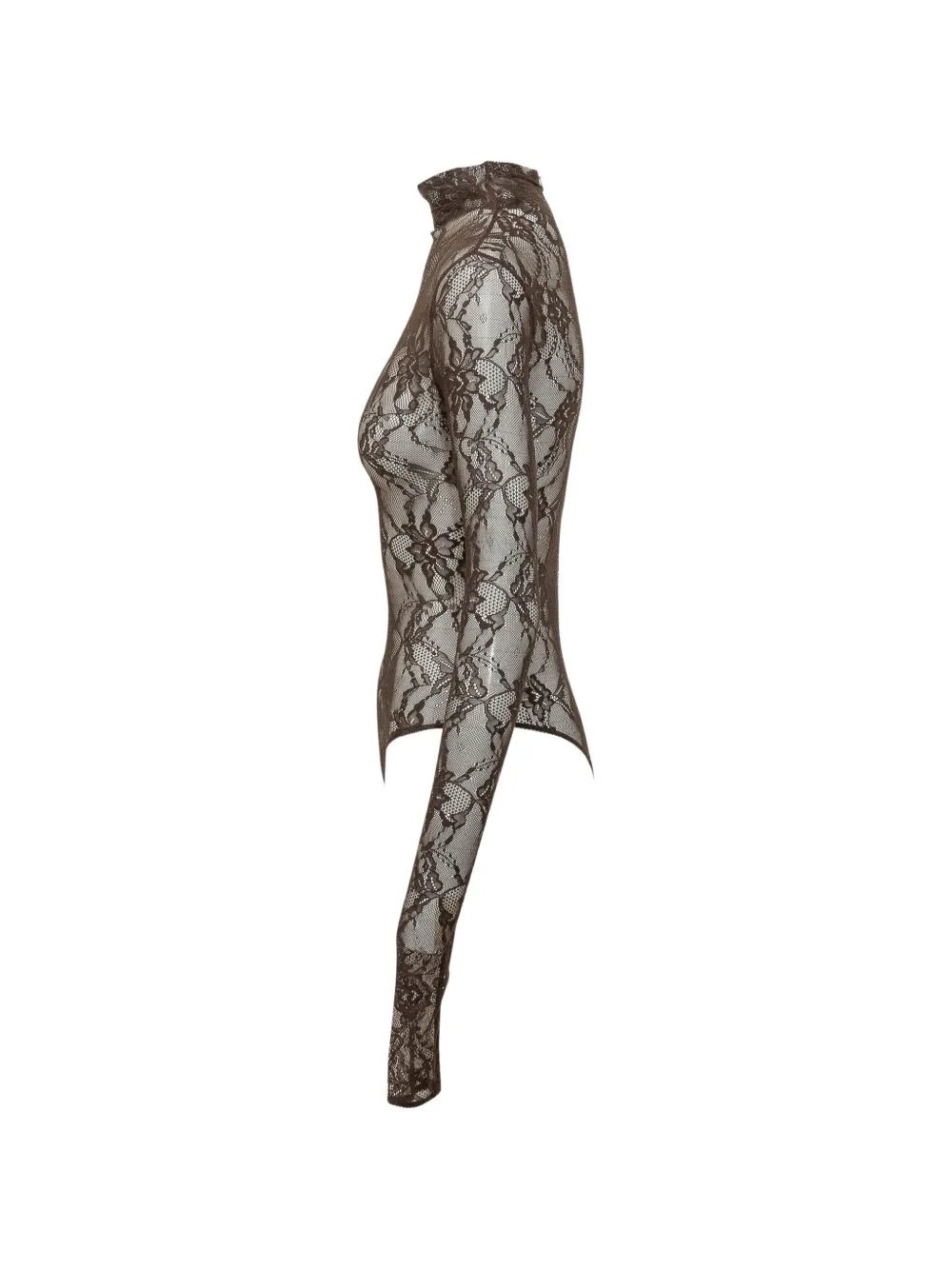 THE ANDAMANE Ziggy floral-lace bodysuit - Braun