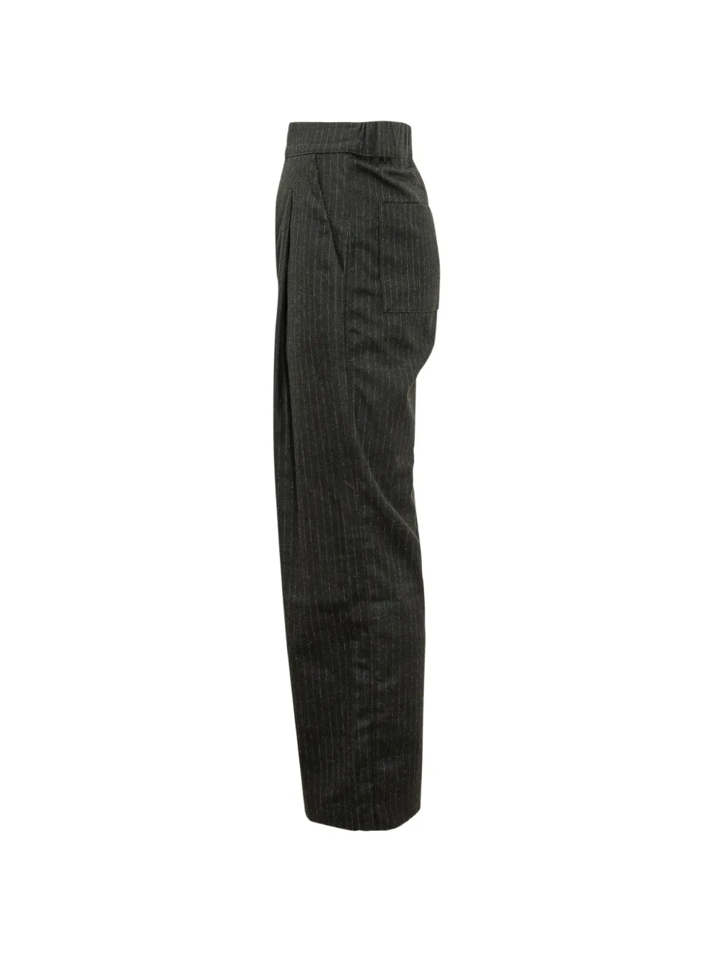 A Paper Kid Broek met krijtstreep Grijs