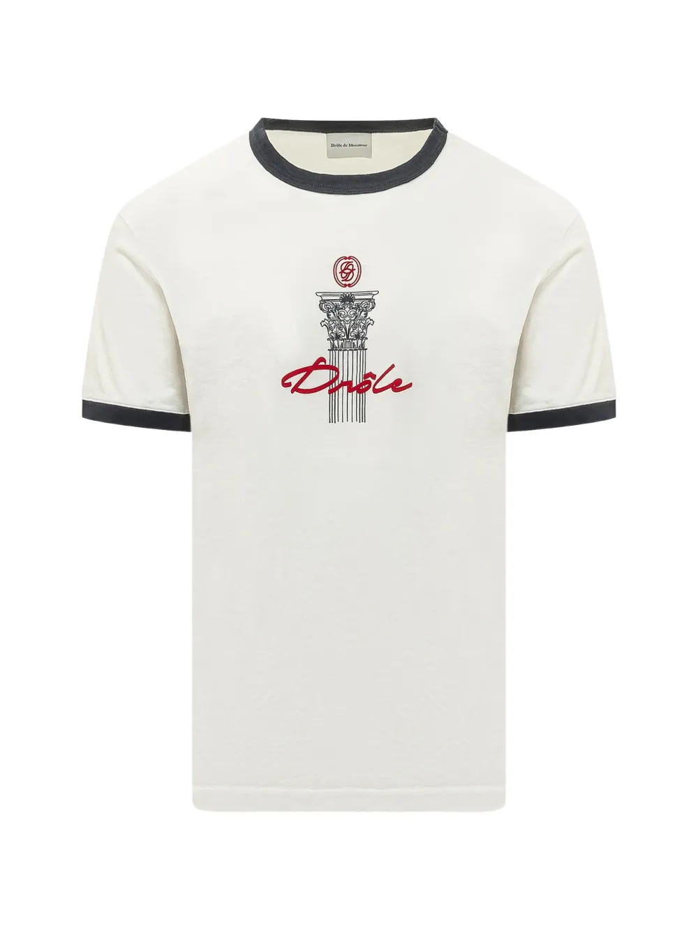 Drôle De Monsieur Column graphic-print T-shirt